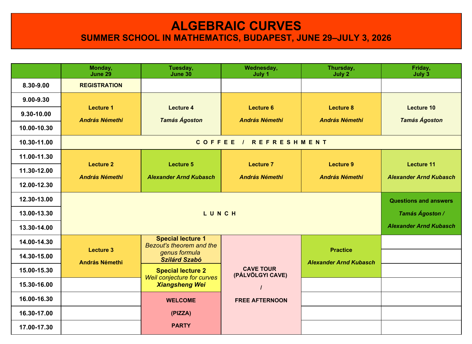 Schedule